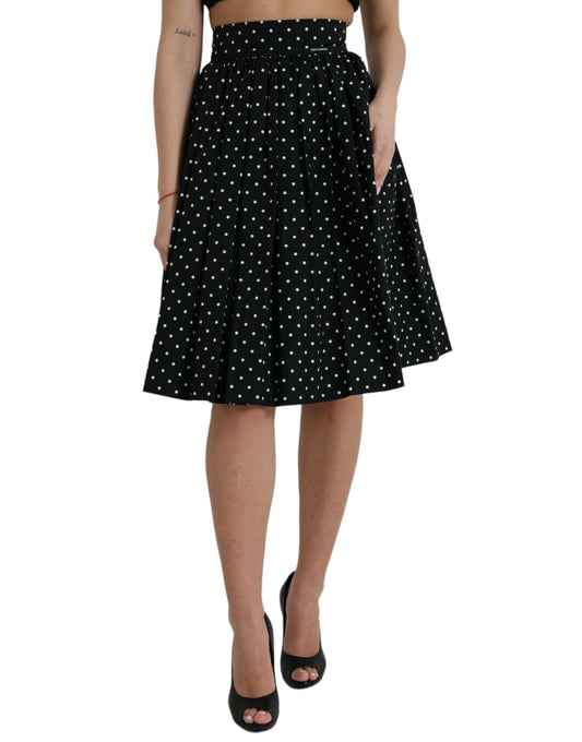 Dolce & Gabbana Polka Dot Knee-Length Couture Skirt