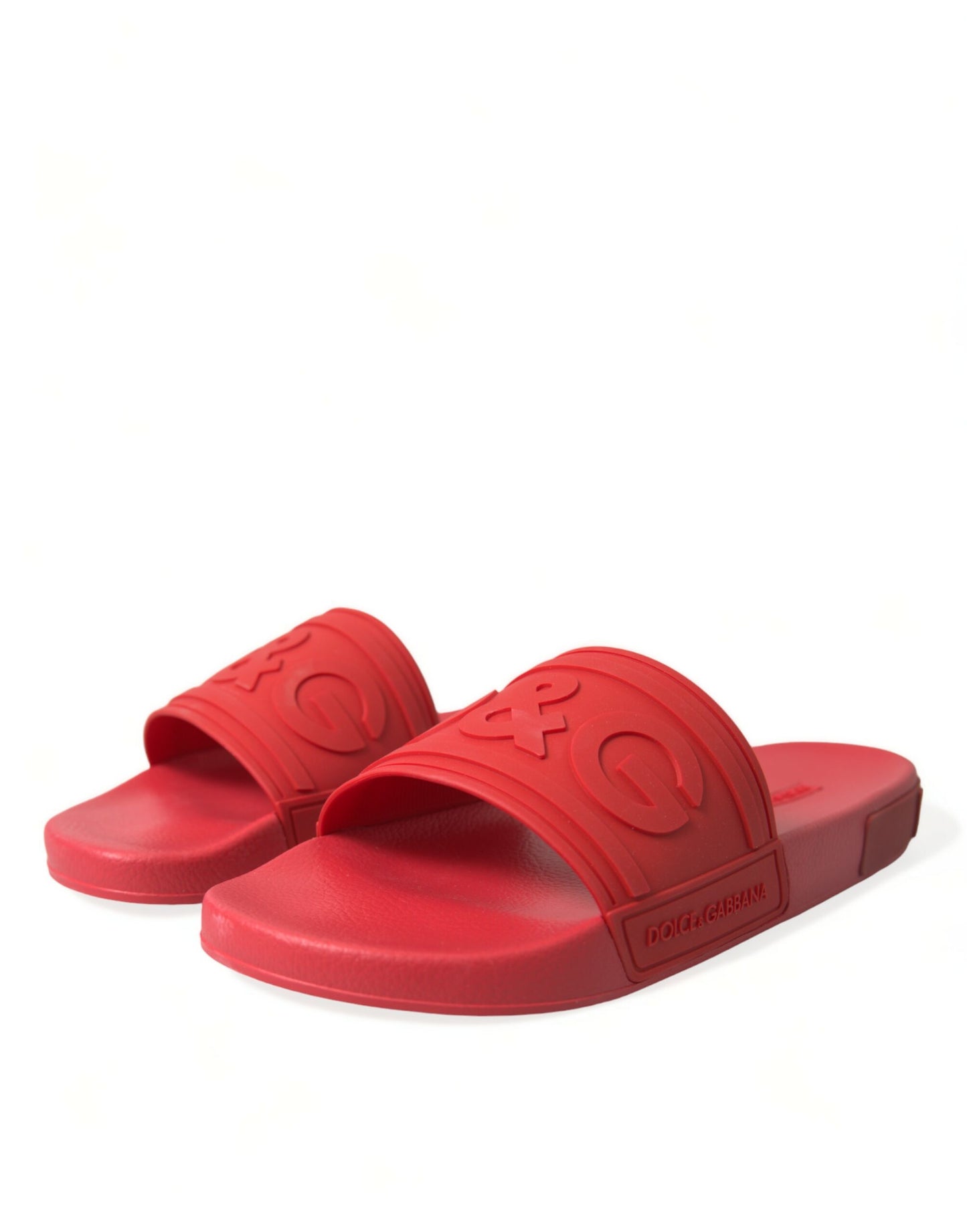 Dolce & Gabbana Classic Red Rubber Beachwear Slides