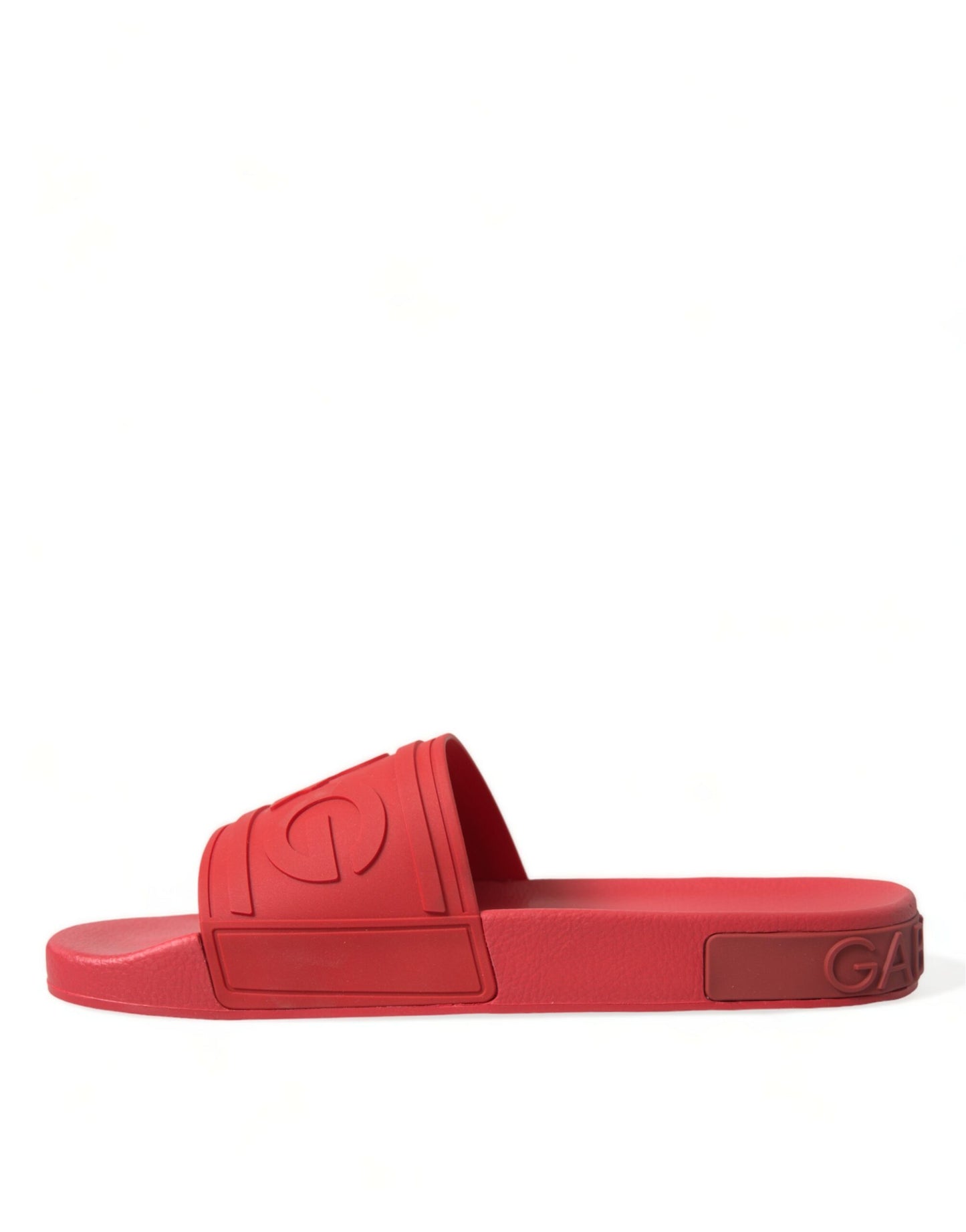 Dolce & Gabbana Classic Red Rubber Beachwear Slides
