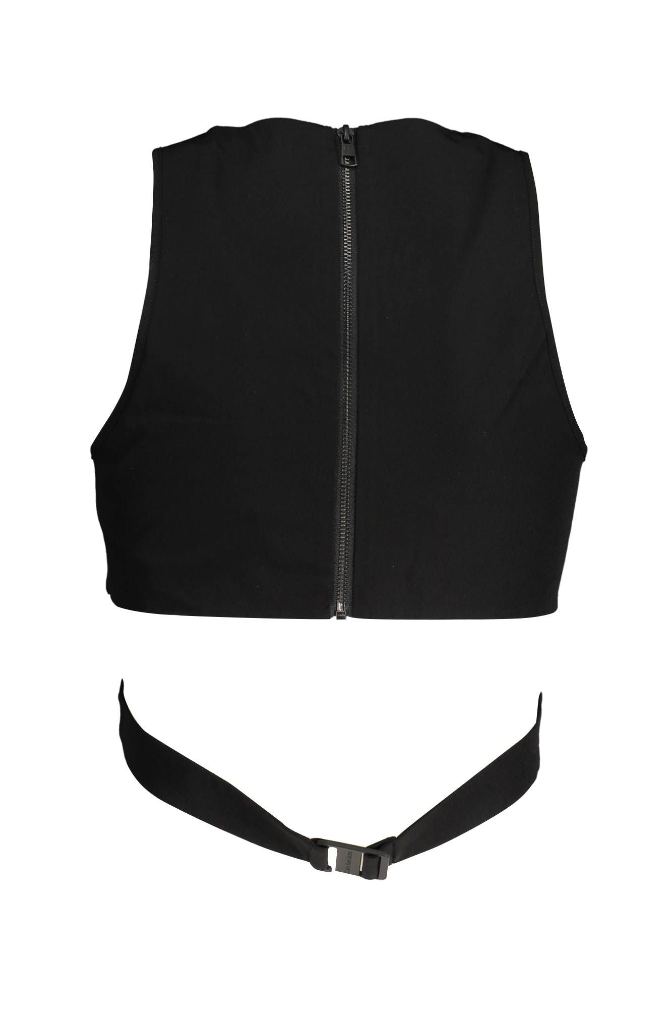 Calvin Klein Sleek Sleeveless Designer Top with Back Zip Detail
