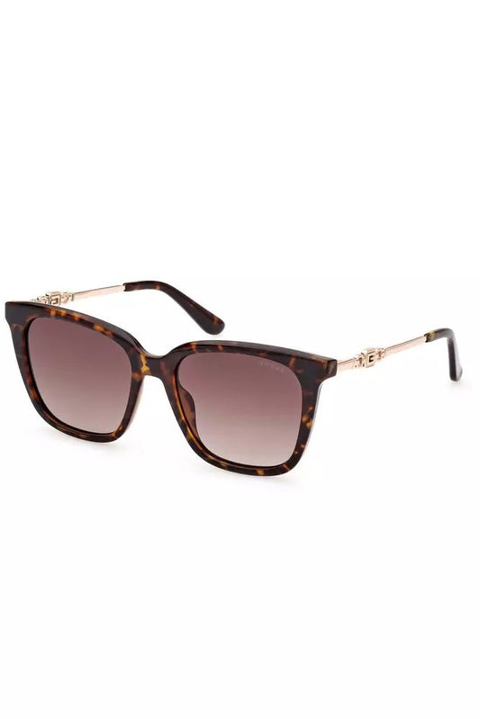 Guess Jeans Chic Square Frame Brown Lens Sunglasses