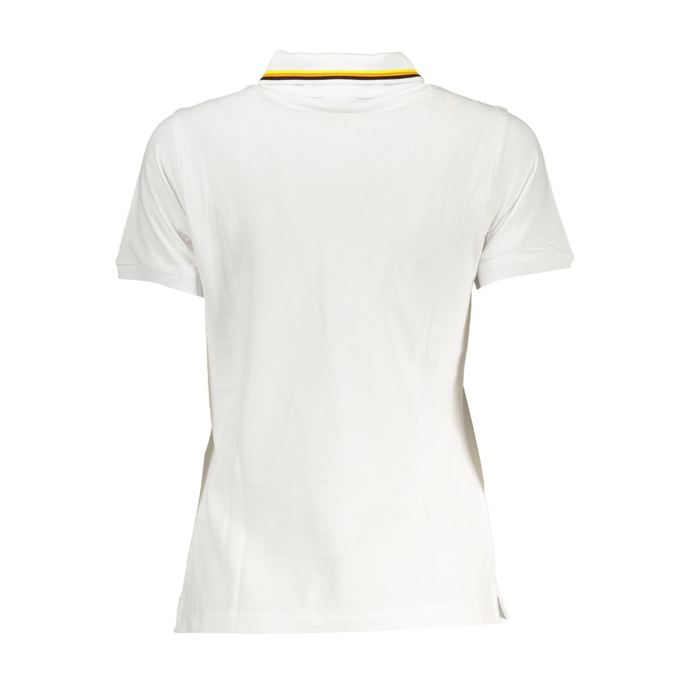 K-WAY Elegant White Contrast Polo Shirt