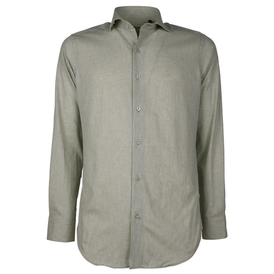 Made in Italy Army Cotton Shirt