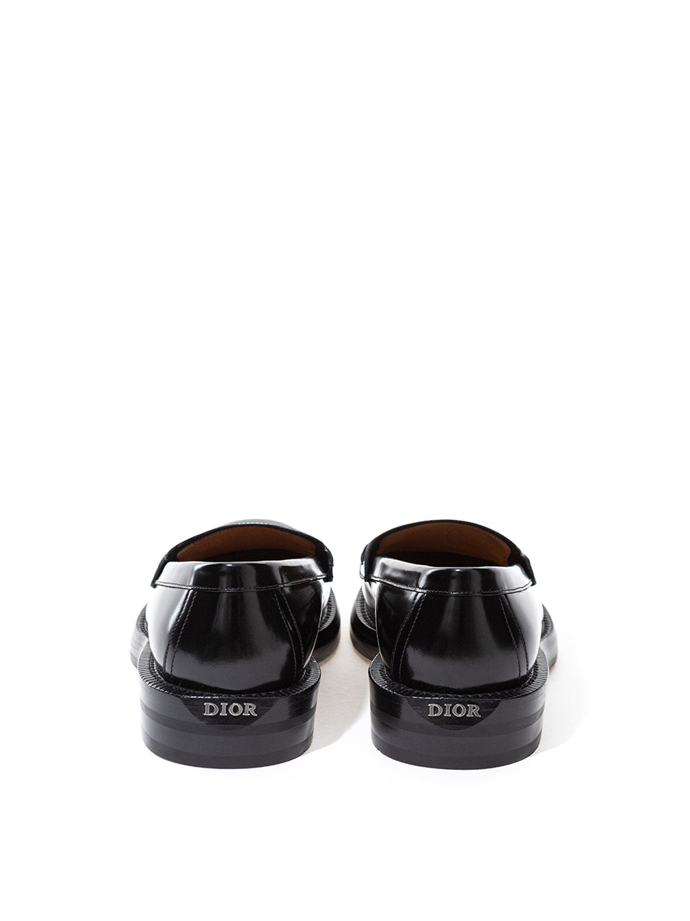 Dior Elegant Black Leather Loafers for Men