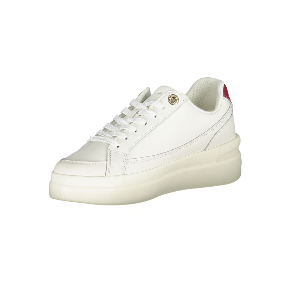 Tommy Hilfiger Elegant White Sneakers with Contrast Detailing
