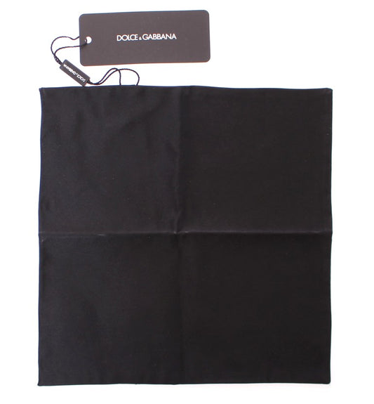 Dolce & Gabbana Elegant Silk Black Pocket Square