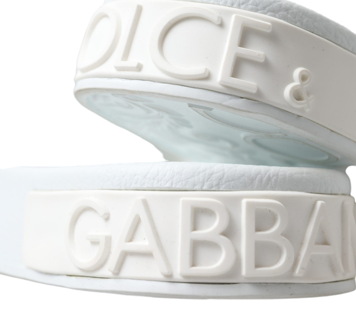 Dolce & Gabbana Chic White Logo Slides