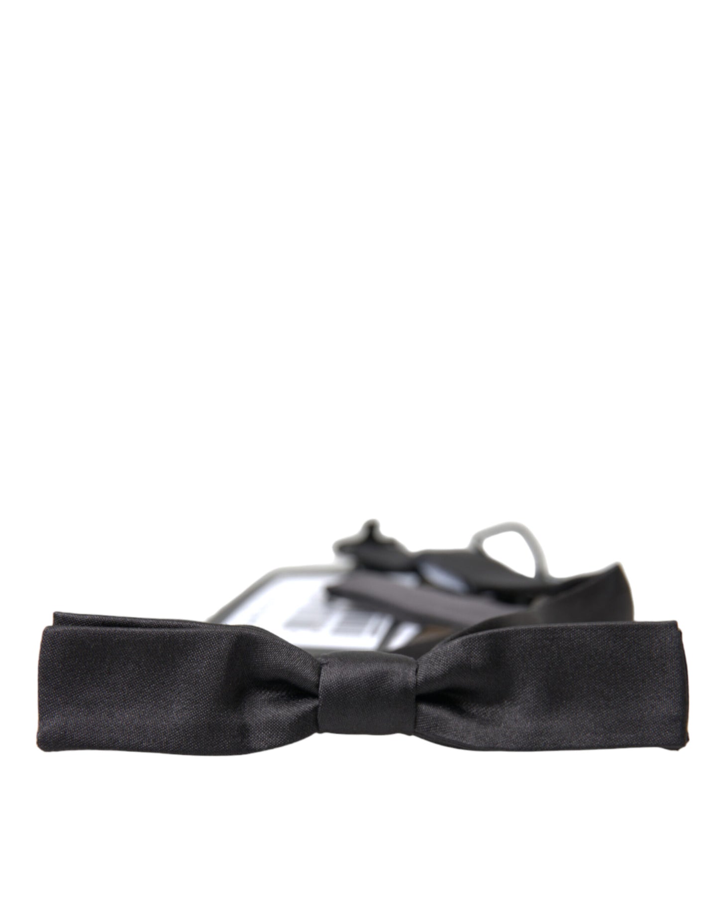 Dolce & Gabbana Elegant Dark Grey Silk Bow Tie