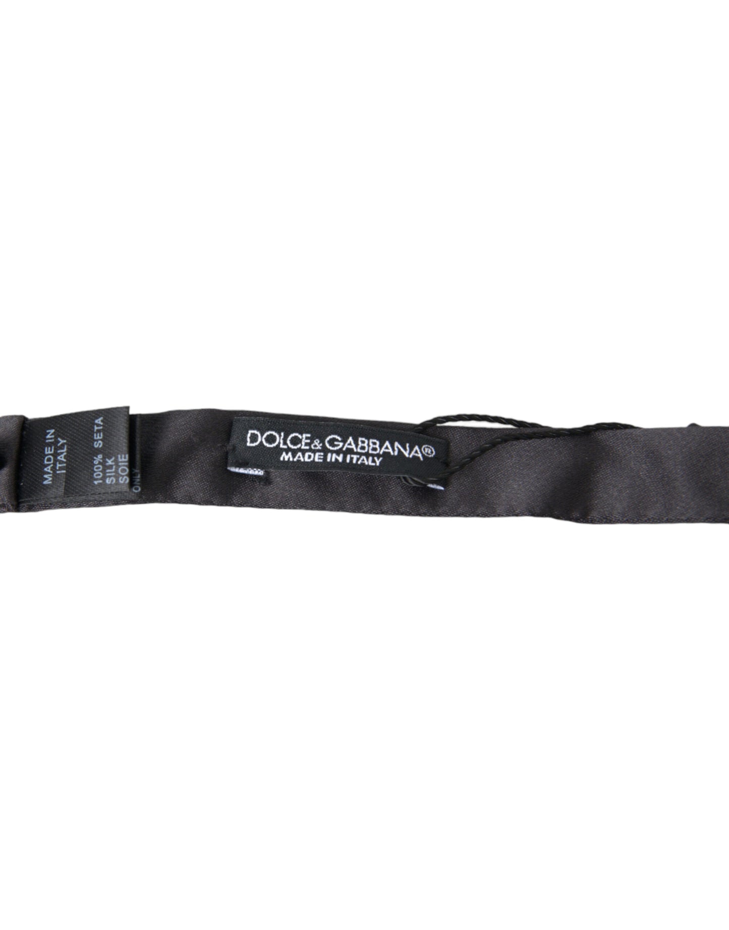 Dolce & Gabbana Elegant Anthracite Silk Bow Tie