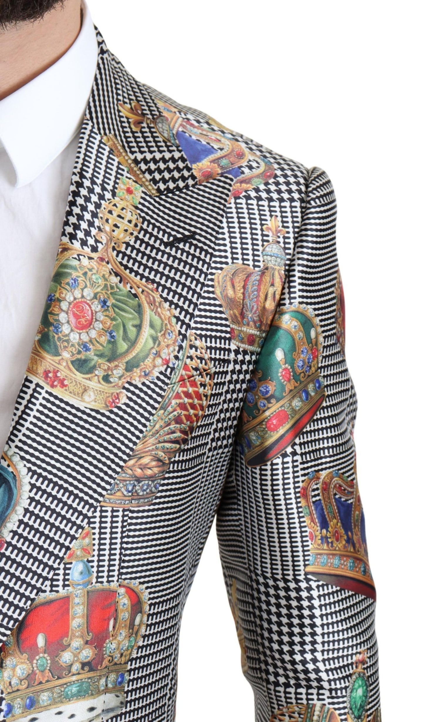 Dolce & Gabbana Elegant Multicolor Silk Blazer Jacket