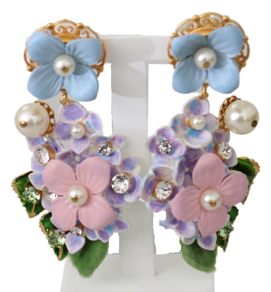 Dolce & Gabbana Enchanting Floral Clip-On Earrings