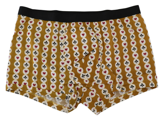 Dolce & Gabbana Elegant Yellow Cotton Boxer Shorts