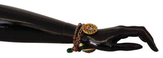 Dolce & Gabbana Glamorous Gold Tone Charmed Bracelet