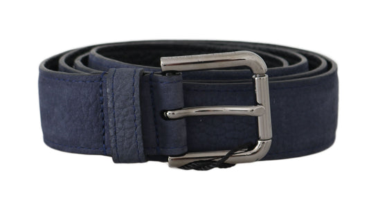 Dolce & Gabbana Elegant Blue Deerskin Leather Belt