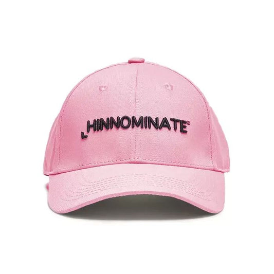 Hinnominate Chic Pink Visor Cap with Elegant Embroidery