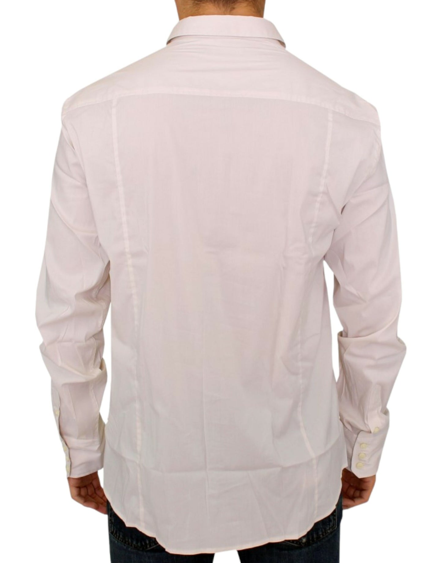 Costume National Elegant White Cotton Stretch Dress Shirt
