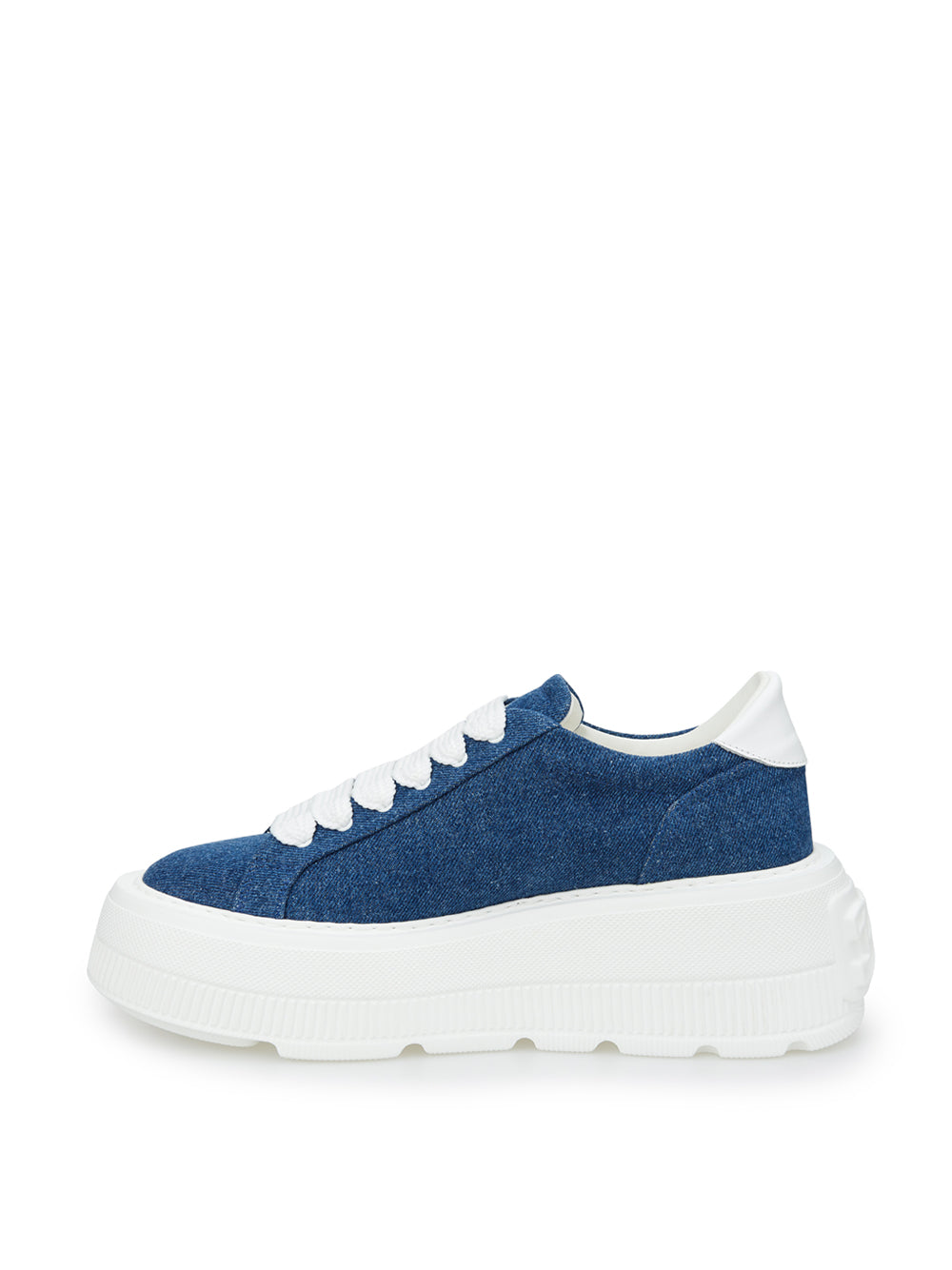 Casadei Elevate Your Style with Chic Denim Platform Sneakers