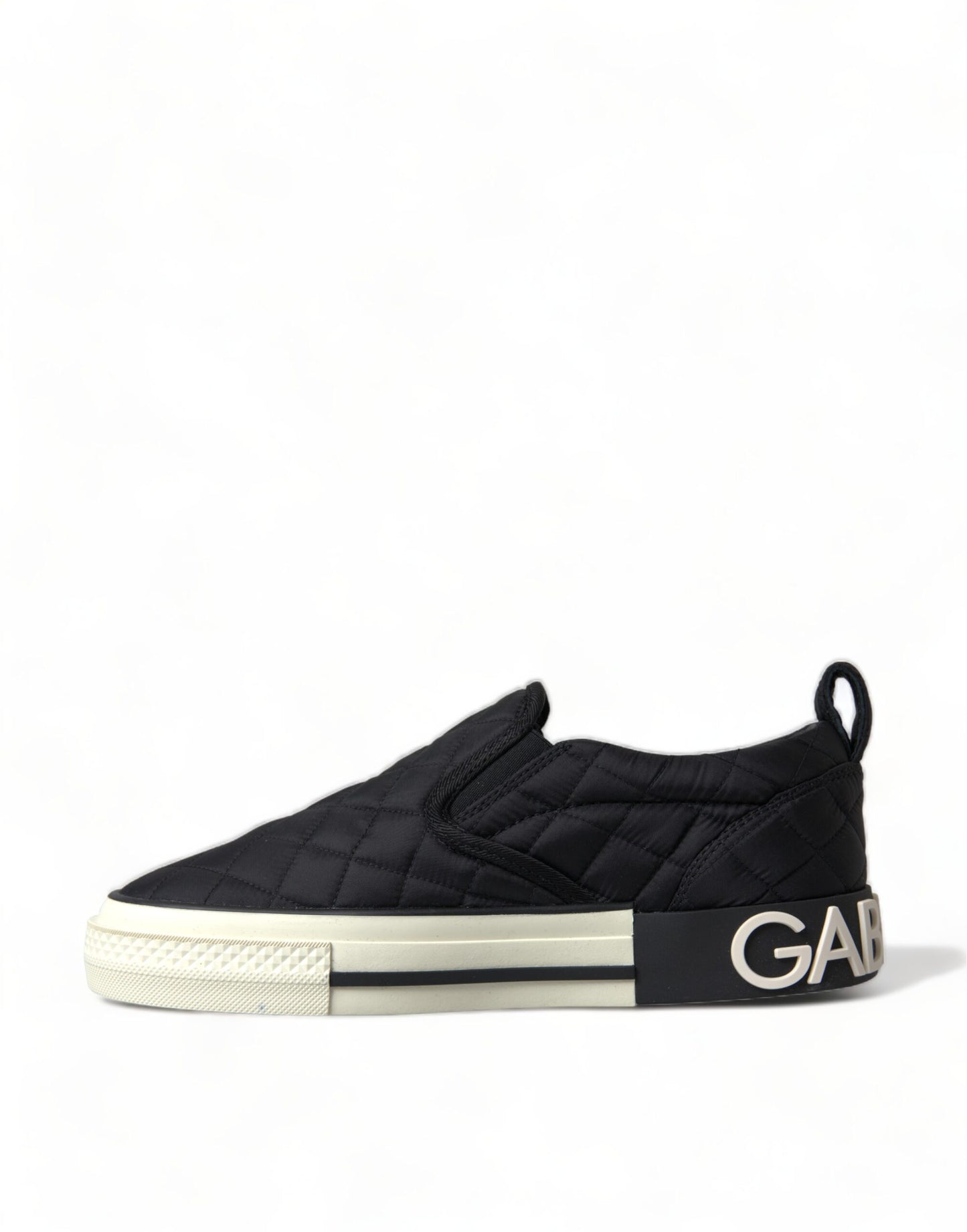 Dolce & Gabbana Elegant Quilted Black Canvas Sneakers