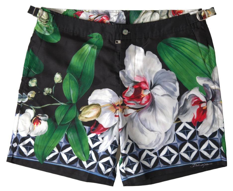 Dolce & Gabbana Elegant Floral Swim Shorts for the Stylish Man