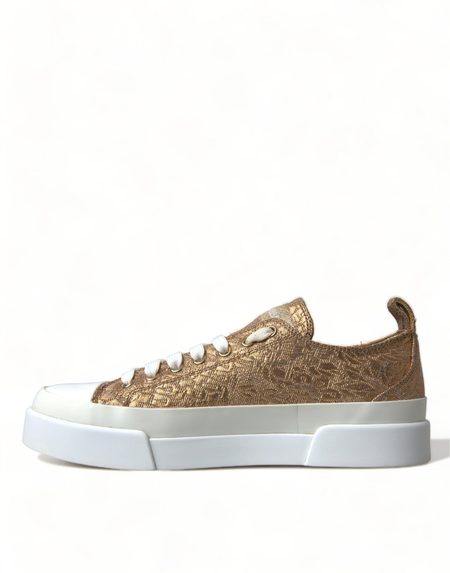 Dolce & Gabbana Elegant Gold Low-Top Sneakers - Chic Comfort Footwear