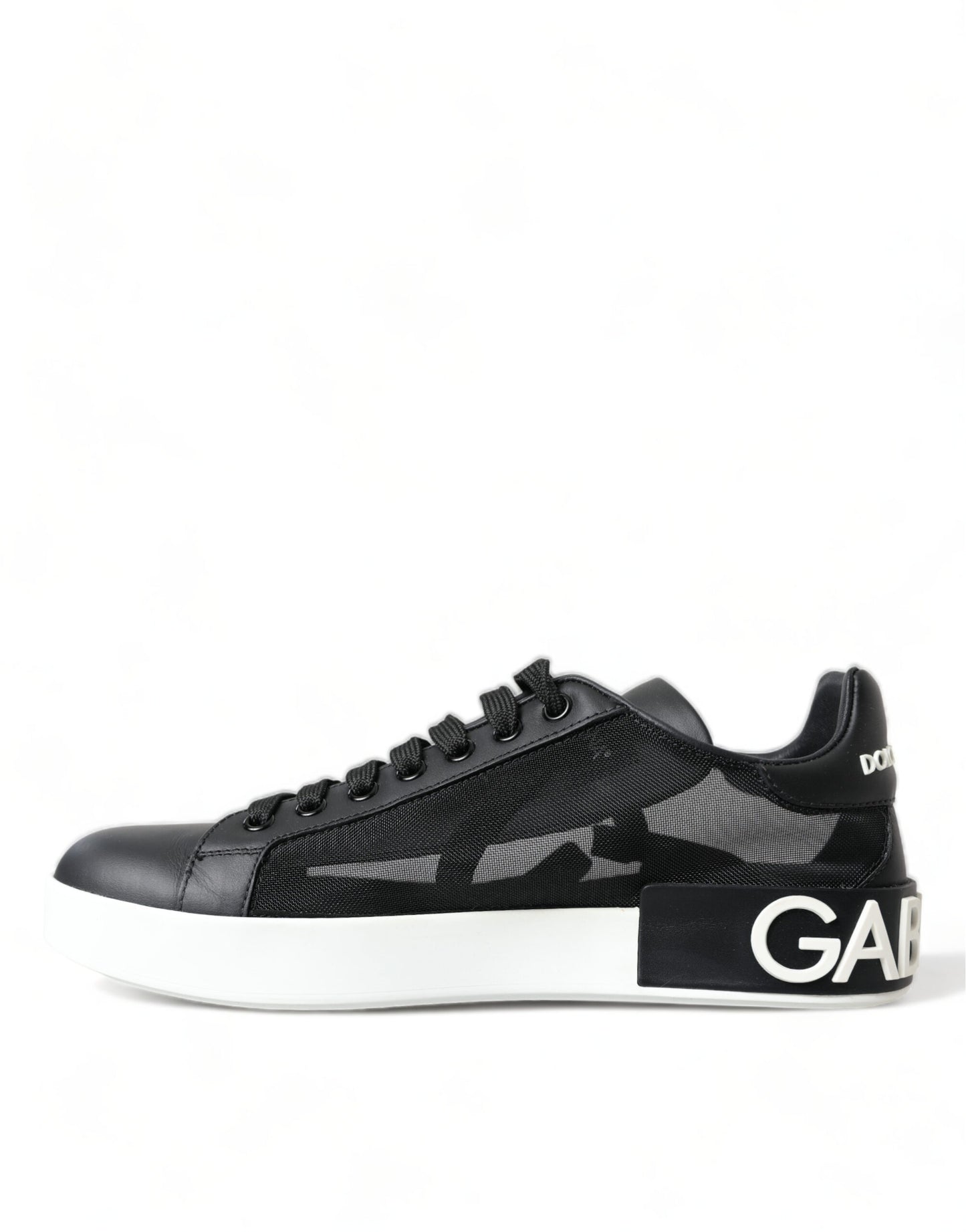 Dolce & Gabbana Elegant Black and White Low-Top Sneakers