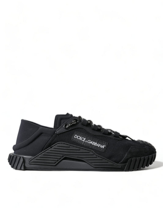 Dolce & Gabbana Elegant Black NS1 Lace-Up Sneakers