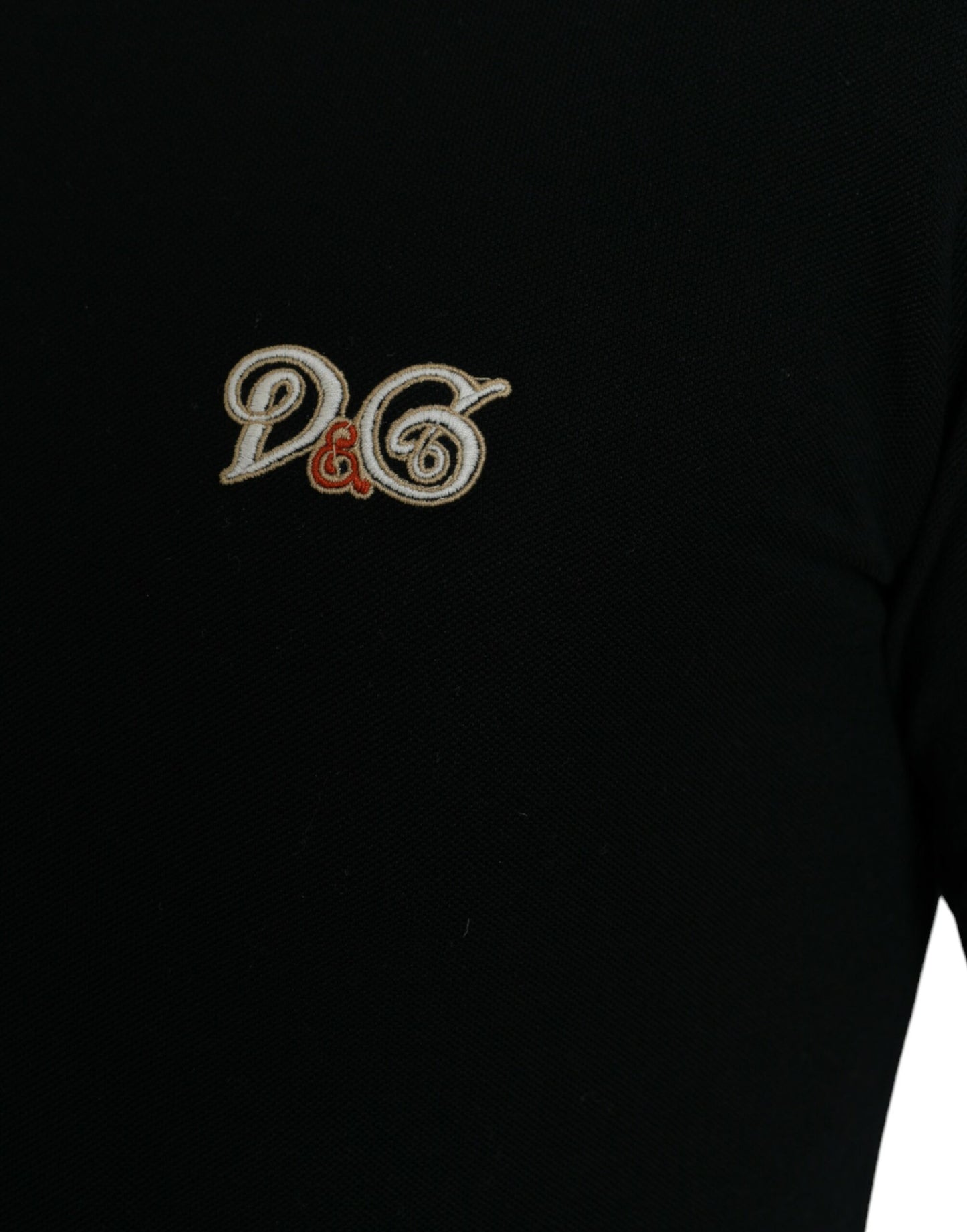 Dolce & Gabbana Black Logo Collared Short Sleeves Polo T-shirt