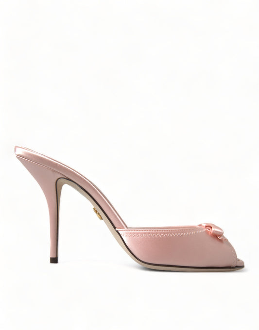 Dolce & Gabbana Chic Pink Slip-On Sandal Elegance