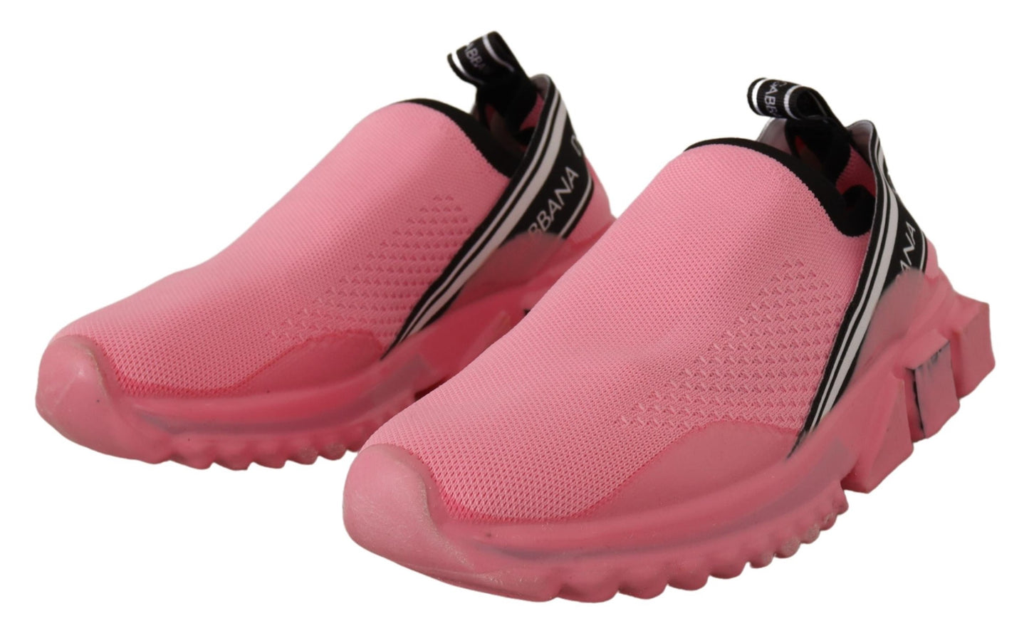 Dolce & Gabbana Chic Pink Sorrento Slip-On Sneakers