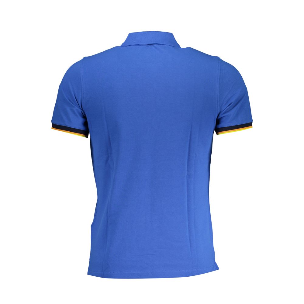 K-WAY Elegant Blue Polo Shirt with Contrast Accents
