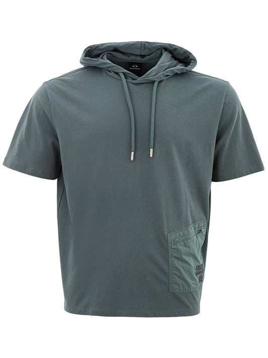 Armani Exchange Half Sleeves Shirt with Hood