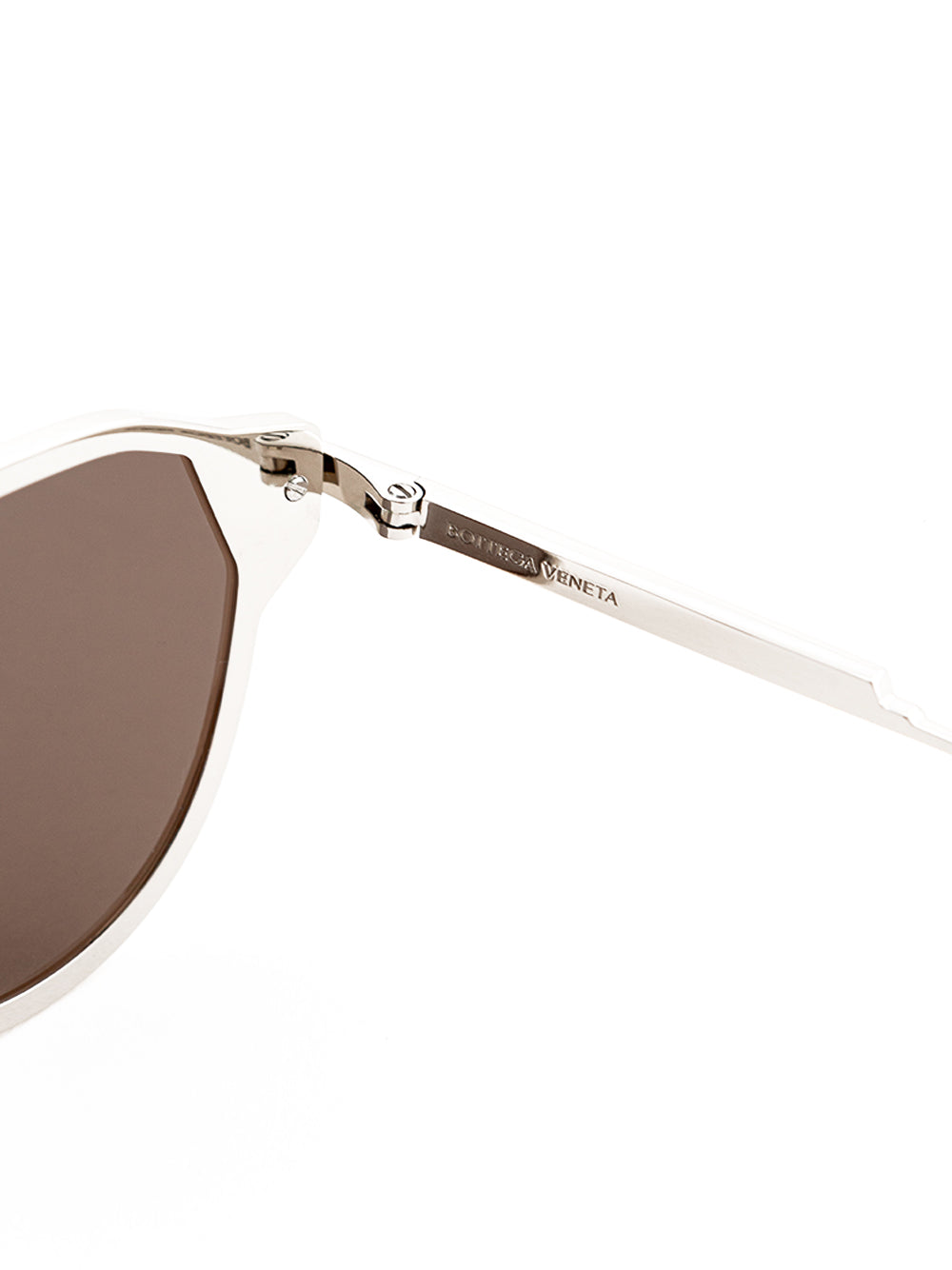 Bottega Veneta Elegant Silver Metal Sunglasses