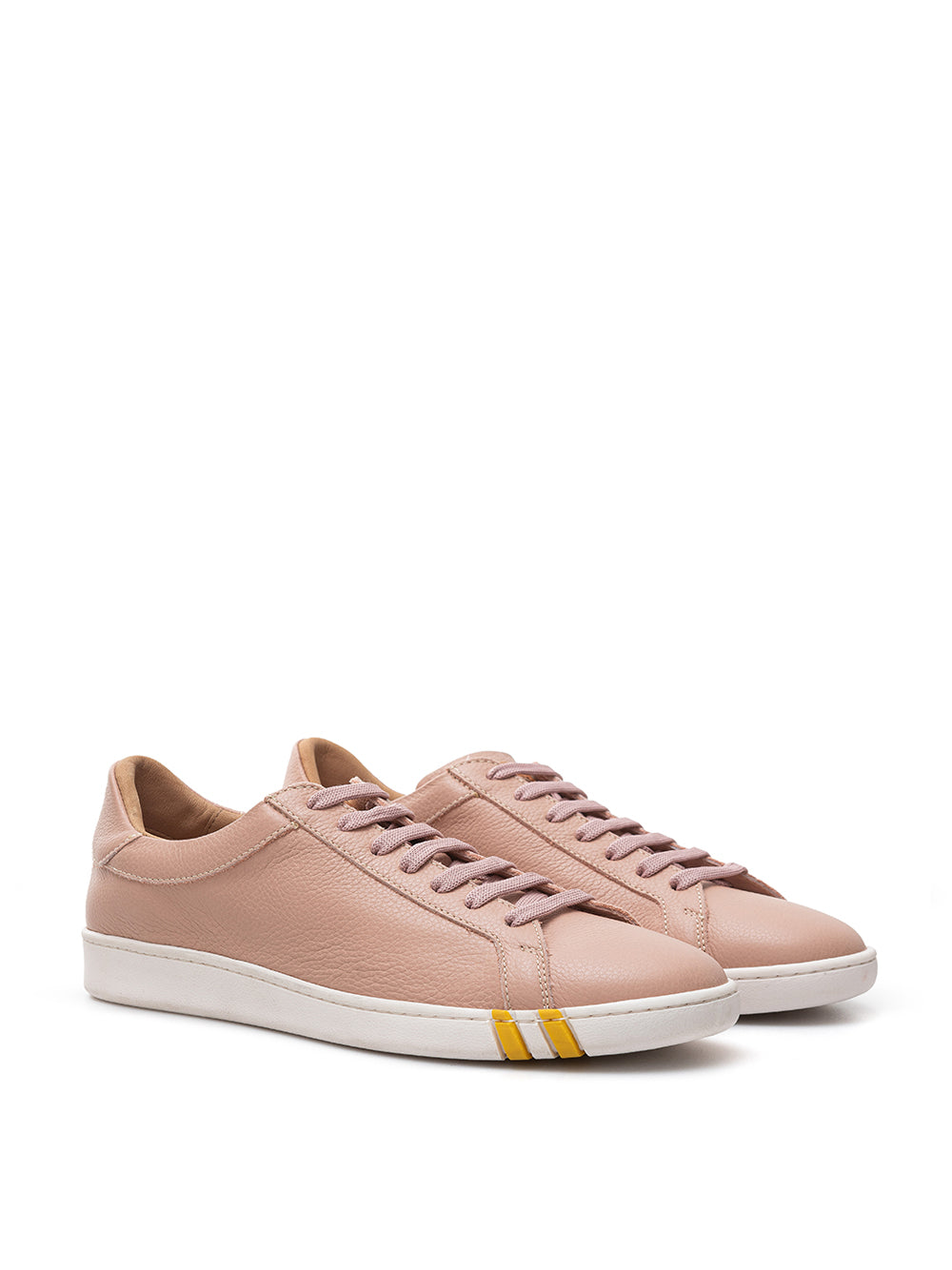 Bally Chic Pink Leather Lace-Up Sneakers