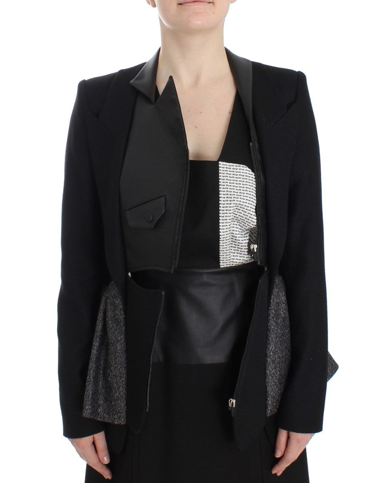 KAALE SUKTAE Elegant Monochrome Zippered Blazer Jacket