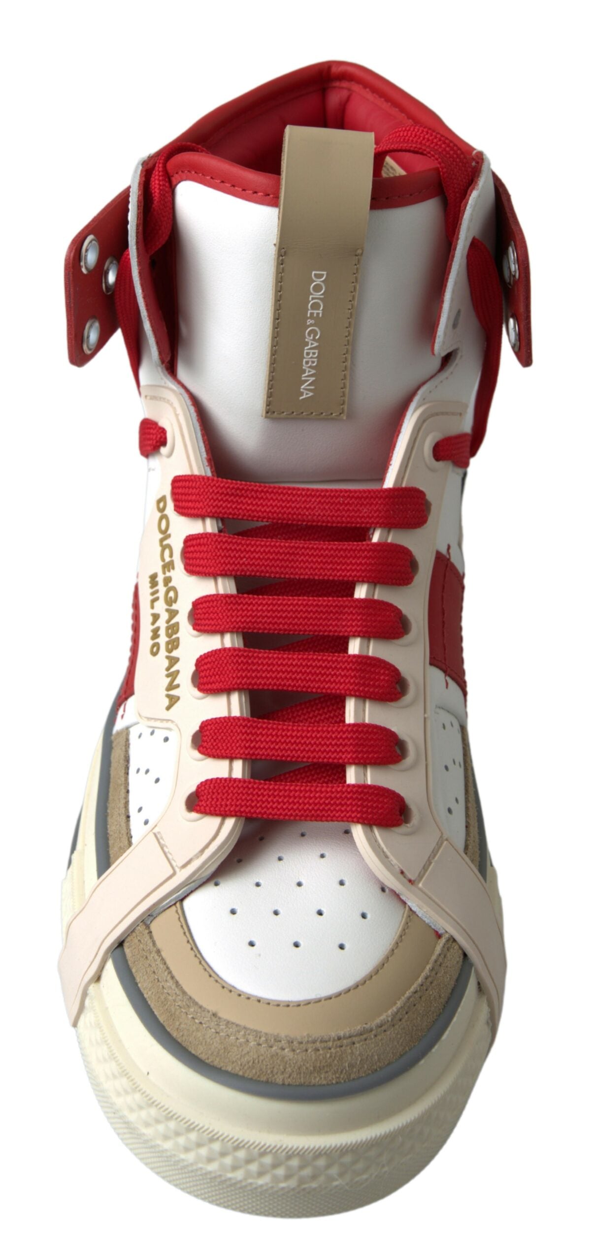 Dolce & Gabbana Multicolor High-Top Leather Sneakers
