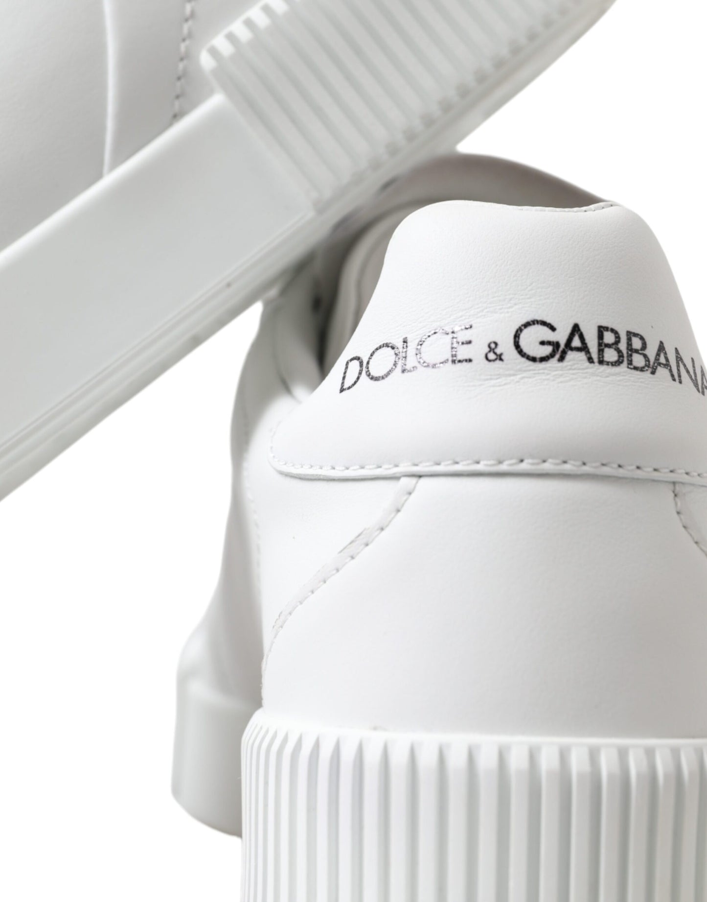 Dolce & Gabbana Elegant White Miami Lace-Up Sneakers