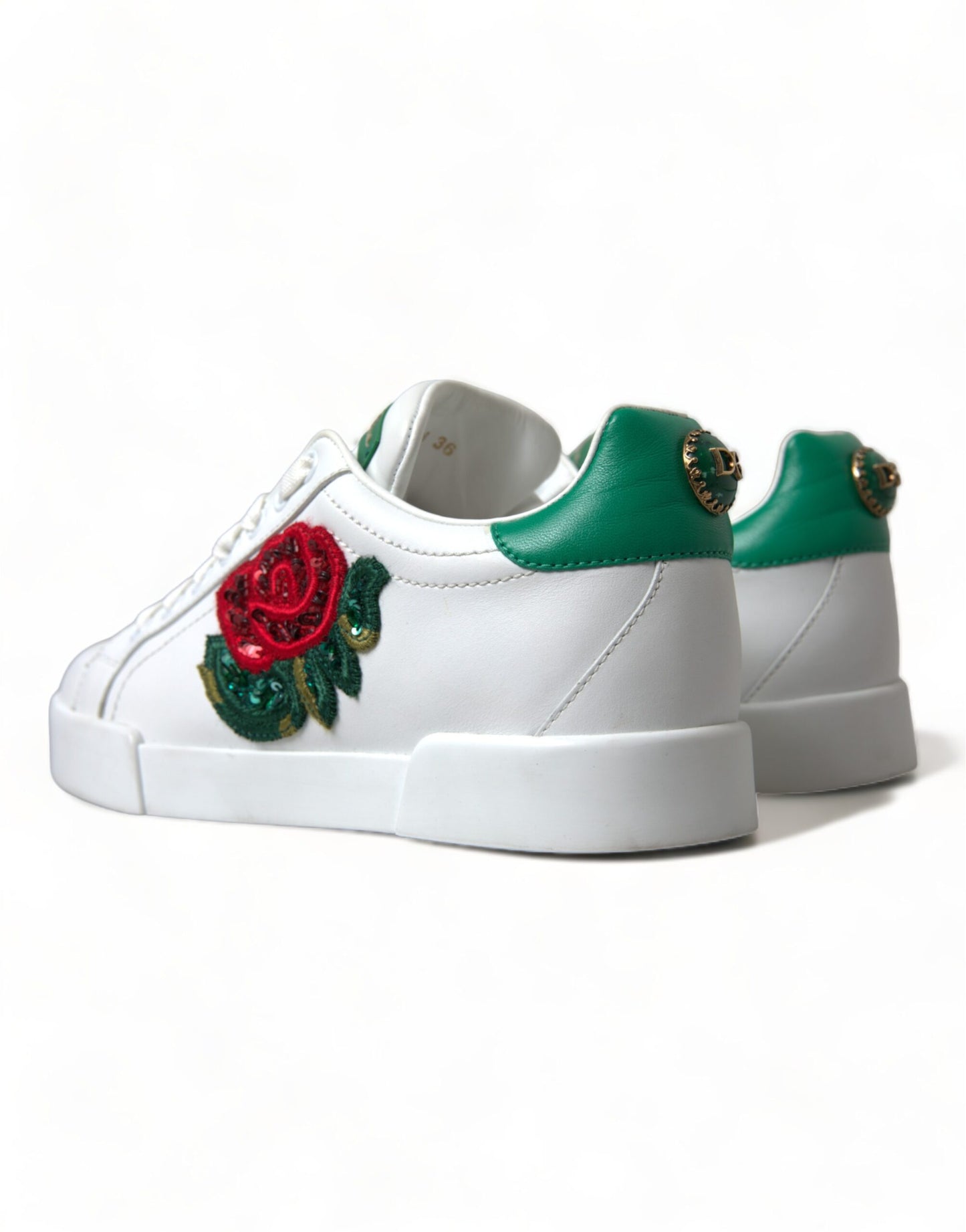 Dolce & Gabbana Exclusive White Portofino Leather Sneakers
