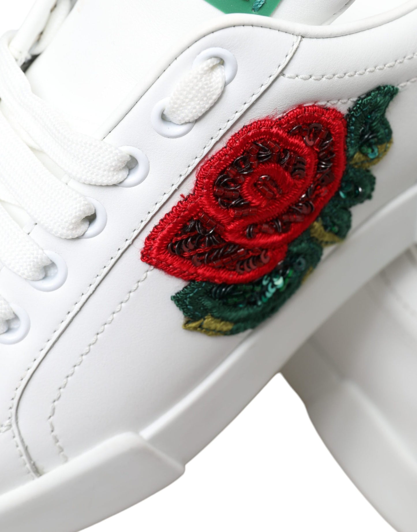 Dolce & Gabbana Exclusive White Portofino Leather Sneakers