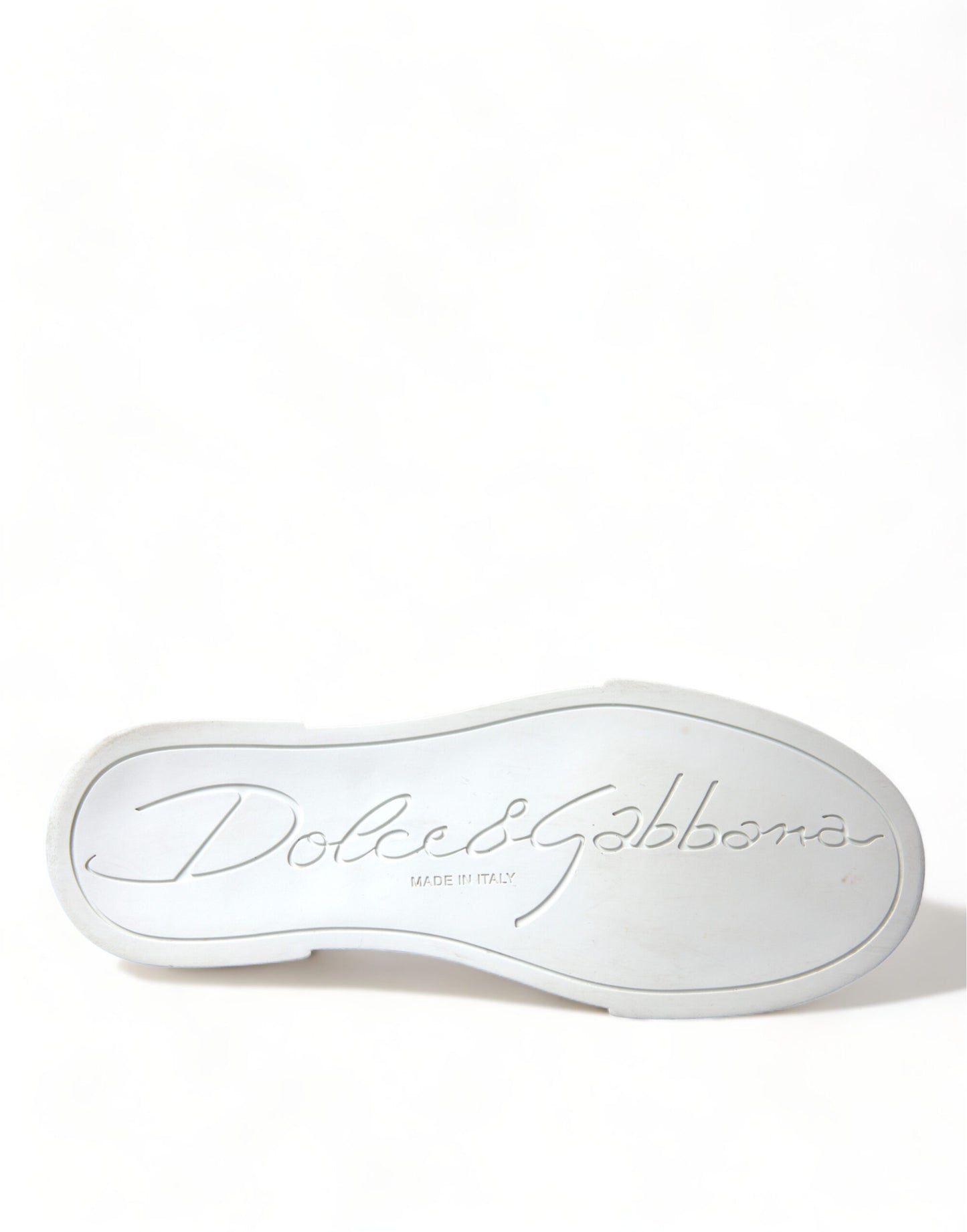 Dolce & Gabbana Elegant White Leather Portofino Sneakers