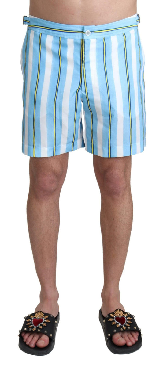 Dolce & Gabbana Chic Striped Expandable Swim Shorts