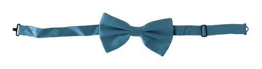 Dolce & Gabbana Elegant Silk Light Blue Bow Tie