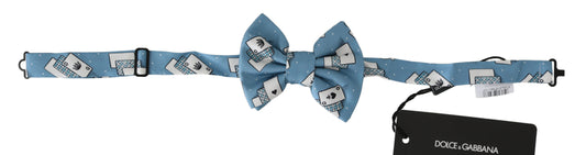 Dolce & Gabbana Elegant Silk Light Blue Bow Tie