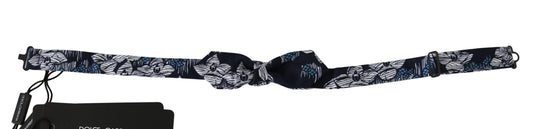 Dolce & Gabbana Elegant Navy Silk Bow Tie
