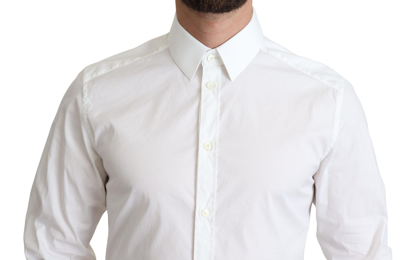 Dolce & Gabbana Elegant Slim Fit White Dress Shirt