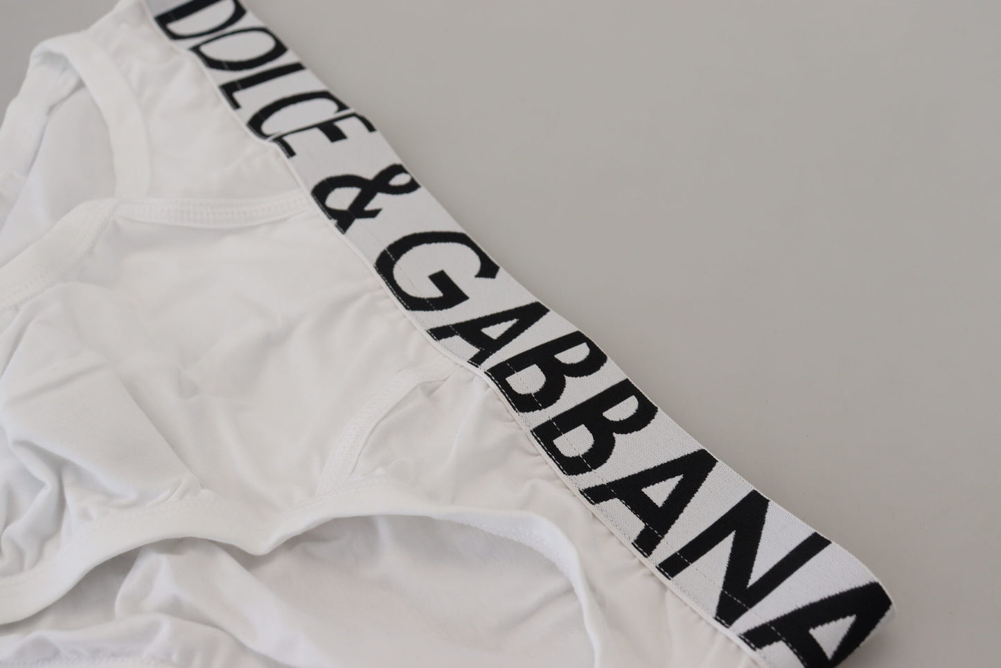 Dolce & Gabbana Elegant White Cotton Stretch Briefs