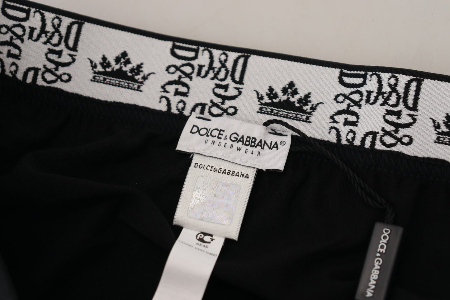 Dolce & Gabbana Elegant Black Designer Briefs with Logo Waistband