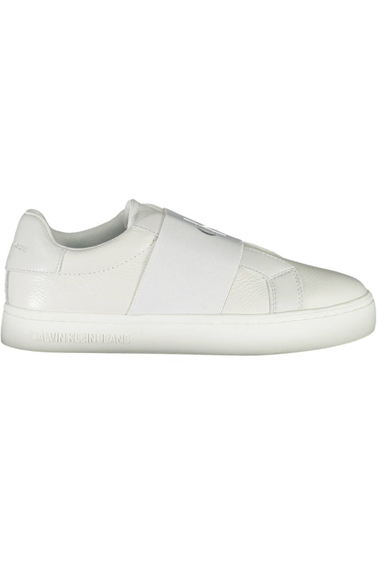 Calvin Klein Chic White Elastic Band Sneakers