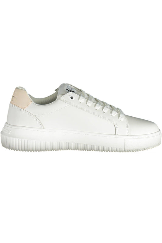 Calvin Klein Eco-Conscious White Sneakers with Contrasting Accents