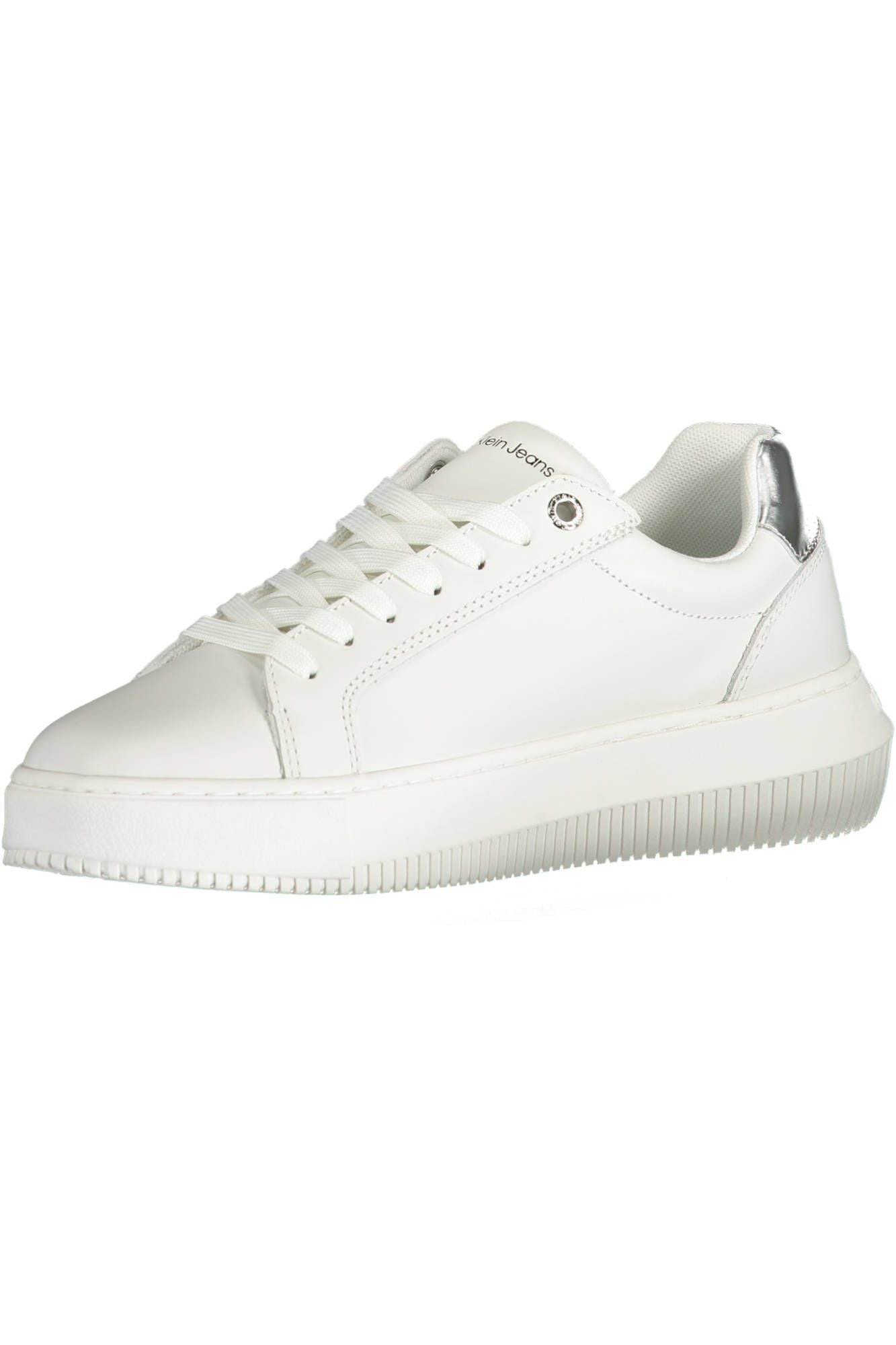Calvin Klein Chic White Contrasting Lace-Up Sneakers