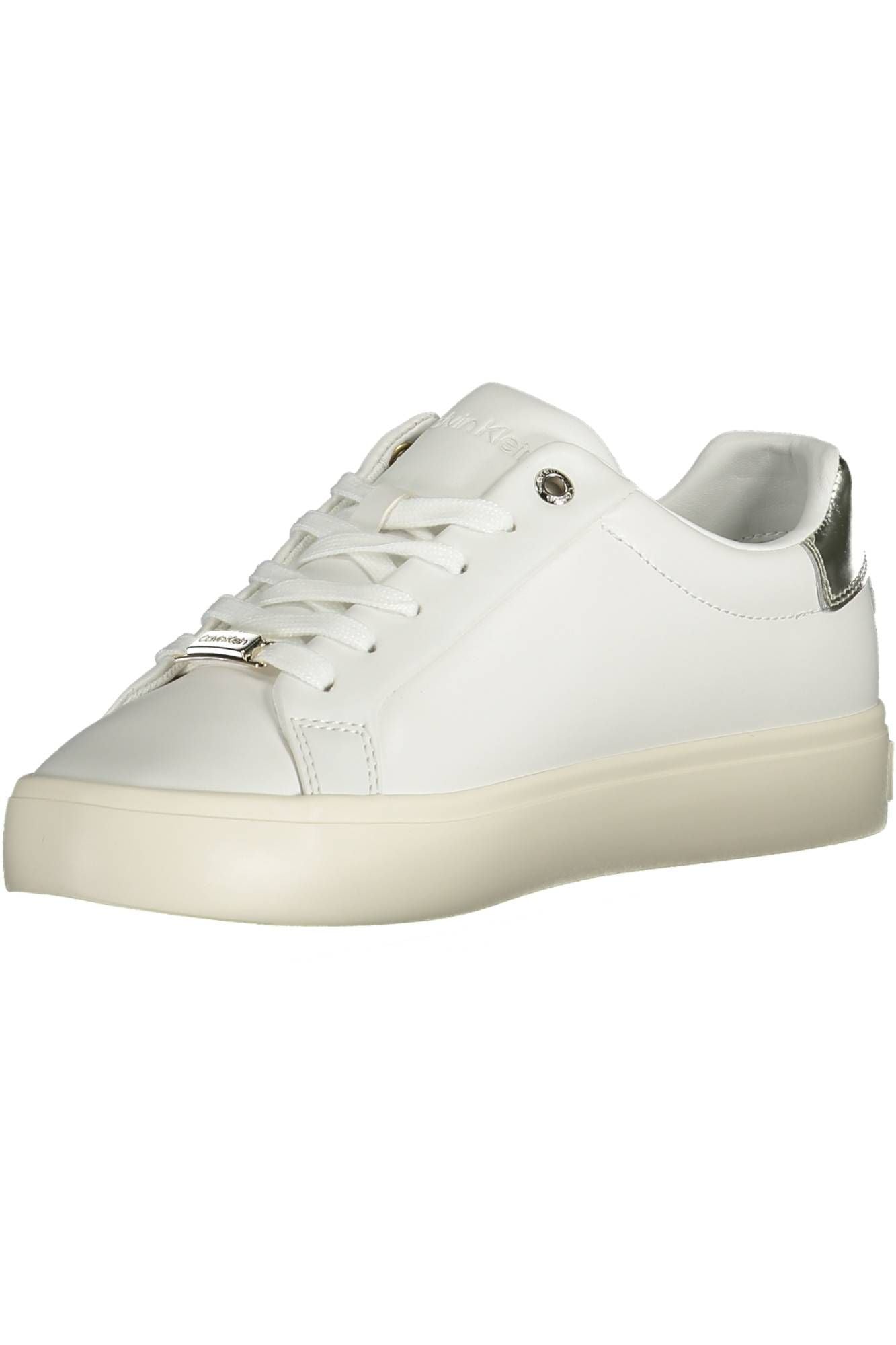 Calvin Klein Elegant White Contrast Lace-Up Sneakers
